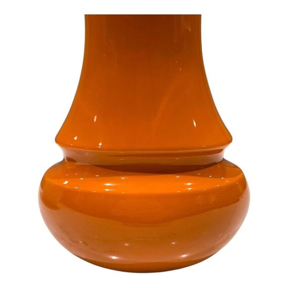 Vtg Global Views Portugal Orange Art Deco Ceramic Bulbous Accent Vase MCM 1991 - Picture 9 of 10
